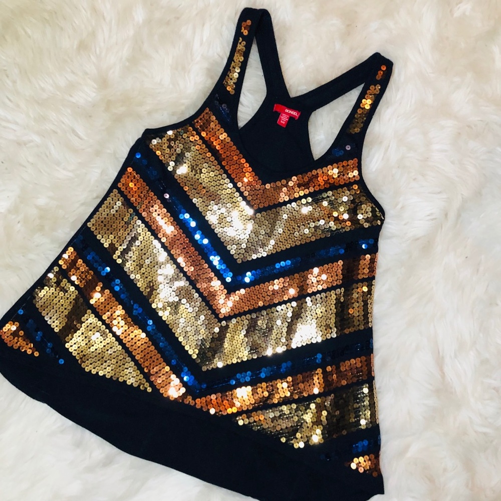 Sequin Racerback Tank Top - Picture 2 of 4